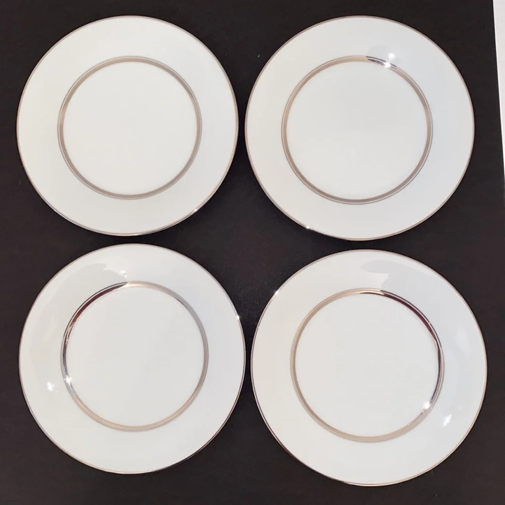 Noritake Galaxy 6527 Salad China Plates Vintage Set of 4